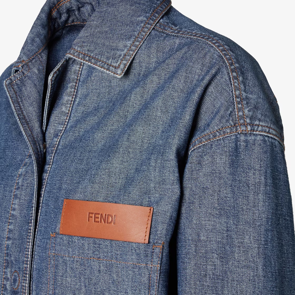 Fendi Navy Blue Chambray Jacket - Obrázek 2