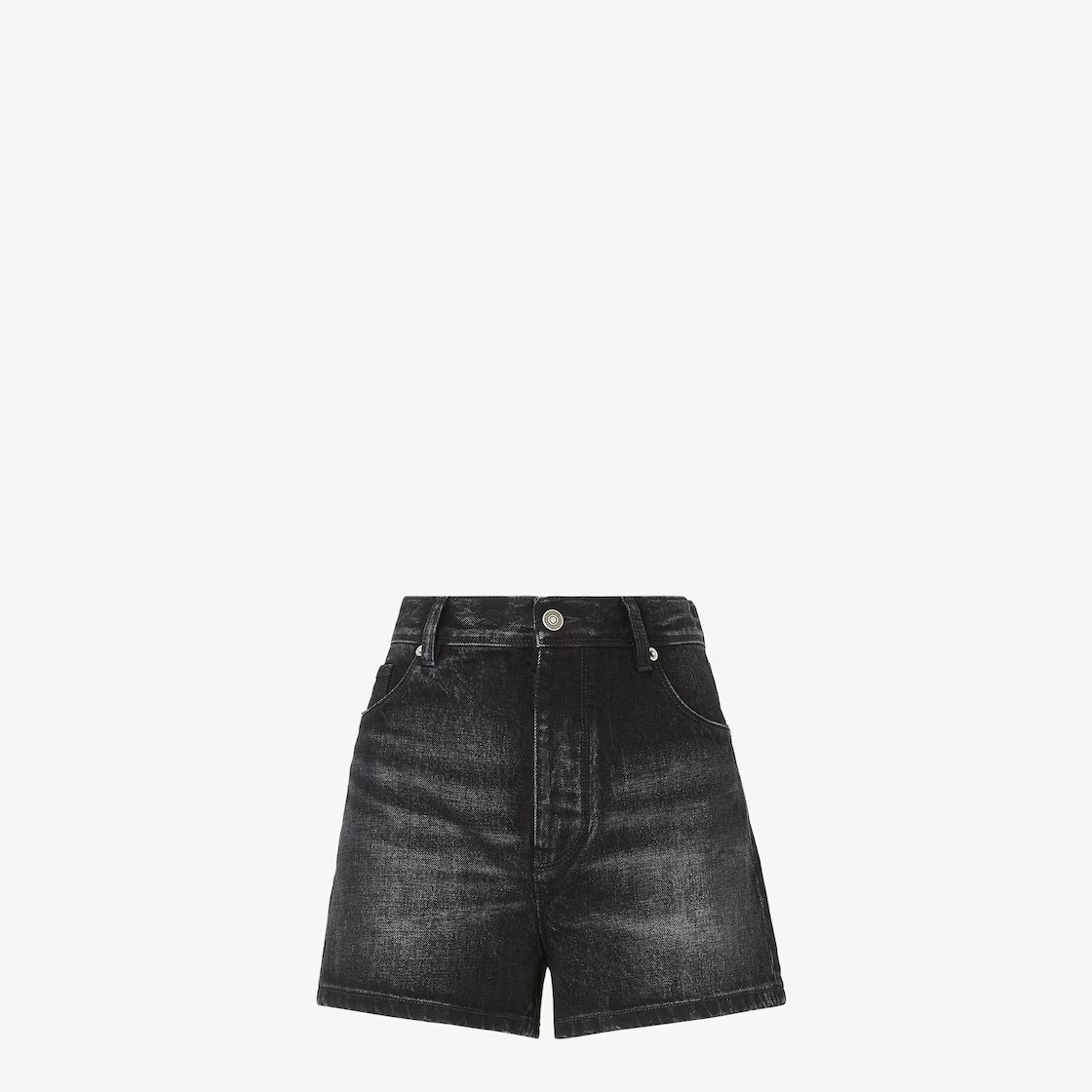 Fendi Black Denim Shorts - Obrázek 3