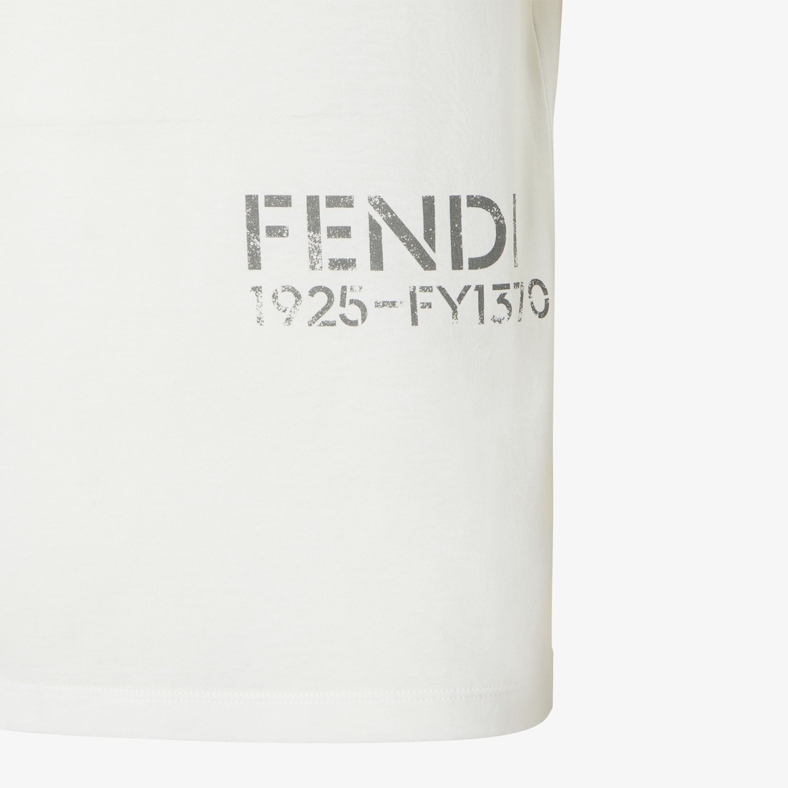 Fendi Ivory Cotton T-Shirt bílé - Obrázek 3